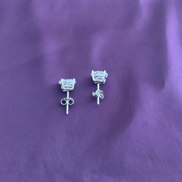 Nordstrom rack Sterling Silver Round Cut CZ Studs earrings - Picture 6 of 10